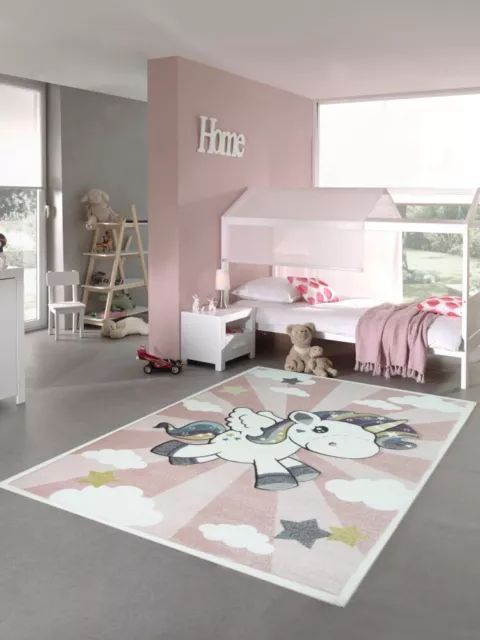 Alfombra de juego para niños alfombra bebé alfombra niña arco iris unicornio ro