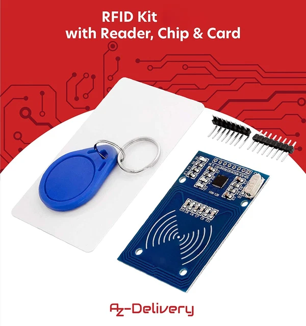 5 X KIT RFID RC522 13,56Mhz Con Reader, Chip E Scheda Compatibile Con ...