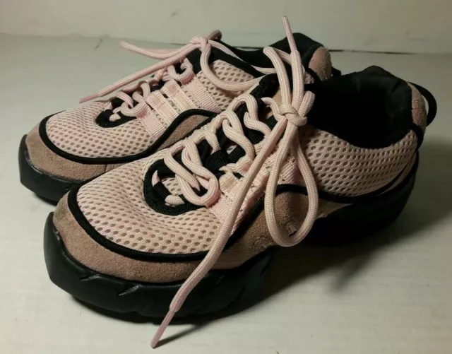 BLOCH Boost Child Mesh Suede Dance Hip Hop Jazz Sneakers Shoes Pink Size 5