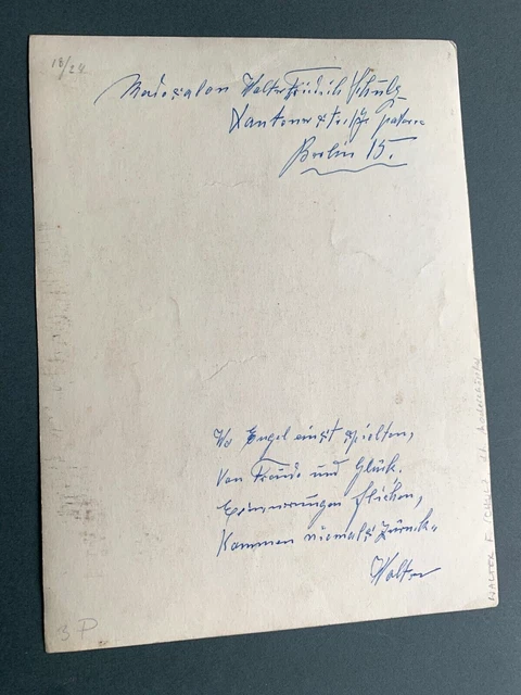 WALTER F. SCHULZ (†) 'Modeschöpfer' signed Foto 17x23 Autogramm selten!