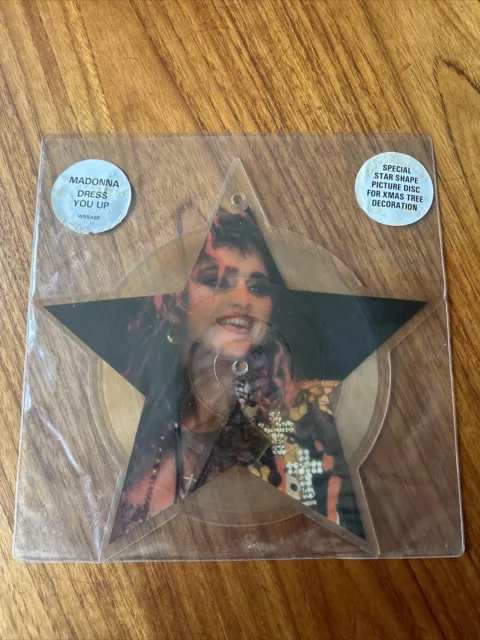 MADONNA - Dress You Up 1985 Sire 7'' STAR SHAPED XMAS TREE Picture Disc W8848P