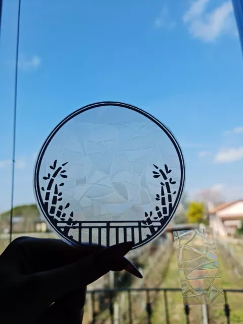 Suncatcher sticker - Bamboo Window 2