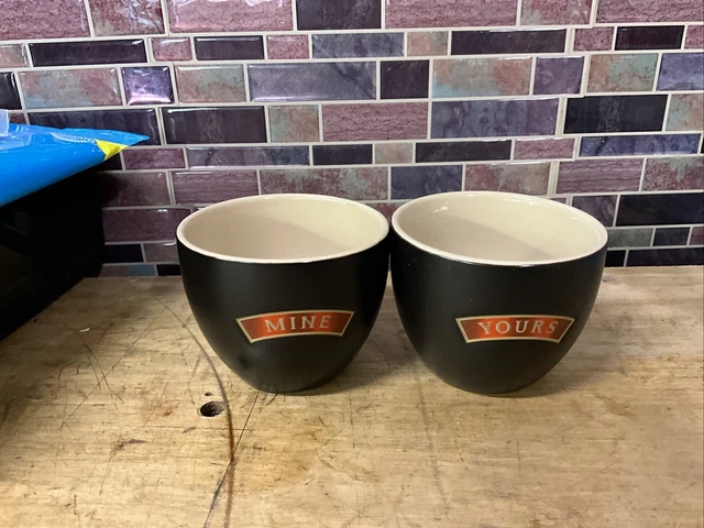 Bailey's Irish Cream -Set of  2 Yours & Mine Expresso Coffee Cups Mugs