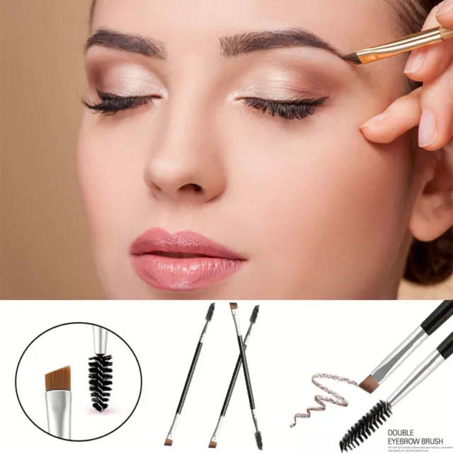 Brosse À Sourcils À Double Extrémité Eyeliner Coupe Coudée Pinceaux De R