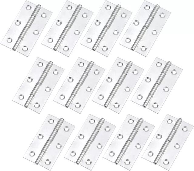 Hinges Dwinging Door Hinge Silver Stainless Steel 3 Inch Hinge Pack of 12