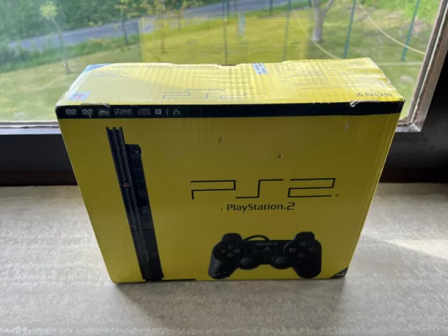 Sony PlayStation 2 Slim Spielekonsole - Charcoal Black (SCPH-75004CB)