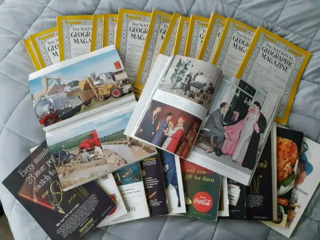 NATIONAL GEOGRAPHIC MAGAZINE, Vintage 1940/50's - Multiple #Birthday month