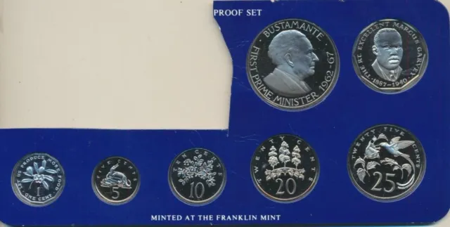 Jamaica: 1976 1c to $1 Proof 7 Coin Set