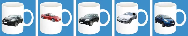 300ml Ceramic Mug with Motif: Toyota Car Models Coffee Cup Car