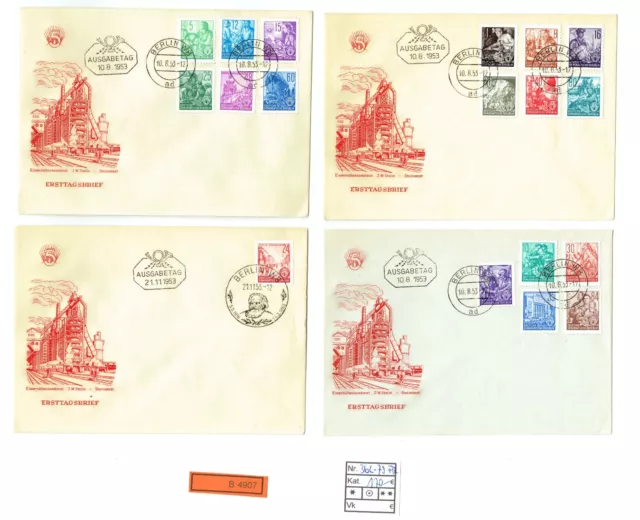 (B4907) DDR Nr. 362 - 379 FDC  Ersttag Kat. 170.-€