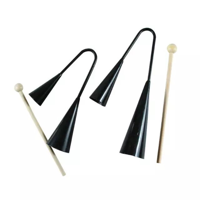 Agogo Bell Instrument de percussion samba traditionnel à deux tons pour