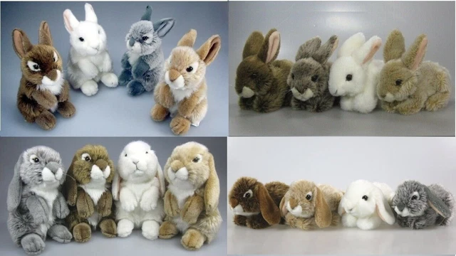 New Plush Cuddly Critters Bunny Rabbit Soft Toy Teddy Lop & Dwarf