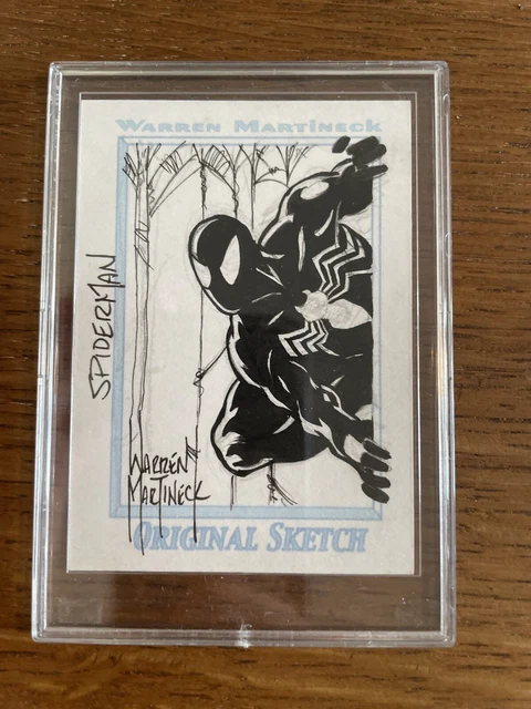 MartineckArt ‘02 Sketch Card - Marvel Spider-man (Black) By Warren Martineck
