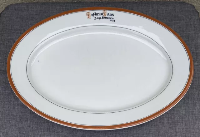 Janssen's Hofbrau Haus New York City Shenango China Restaurant Ware Oval Platter