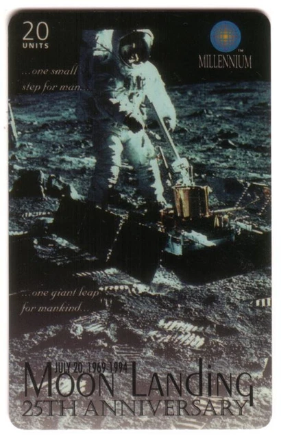 20u Moon Landing 25th Anniversary 1969-1994 Exploration. WorldConnect Phone Card