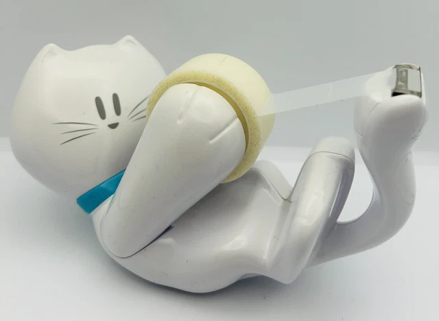 Scotch White Cat Tape Dispenser  - Office/School Desk