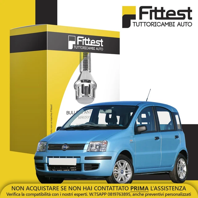 Bulloni Antifurto Farad Per Cerchi Auto Fiat Panda Dal 2012 - Kit Con 4 Bulloni E 2 Chiavi - Foto 10