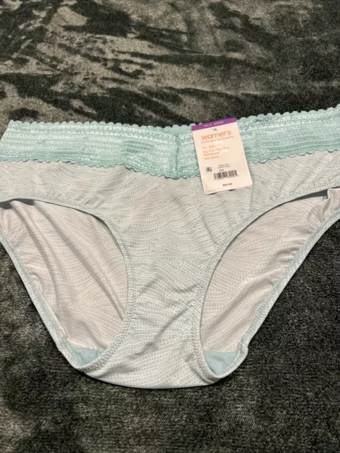 Warners Hipster Panty No Pinching No Problems Size 2XL/9 Green Design