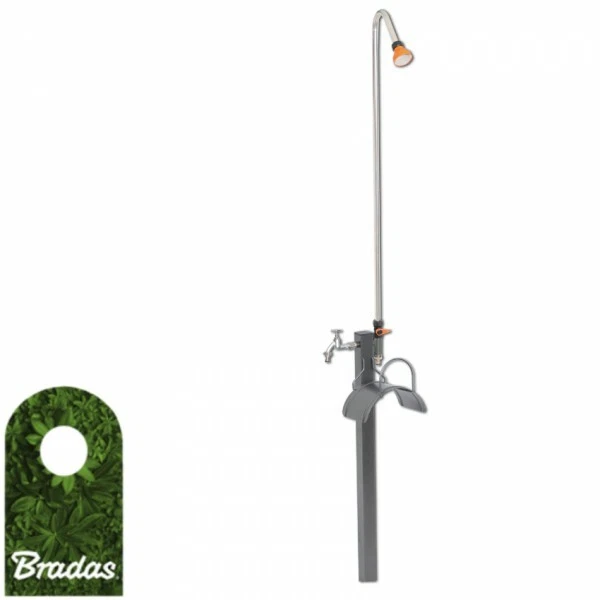 Ducha de Jardín Juego Jardín: Alcachofa,Grifo Agua,Soporte Manguera BRADAS 1585
