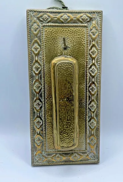 Set Spazzole Fuoco Ottone Camino Cuore Arte Antica Appesa a Parete Vecchia Rara