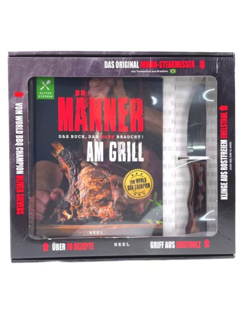 MÄNNER am Grill Das Buch das Mann braucht Set + Messer Geschenk #5000867