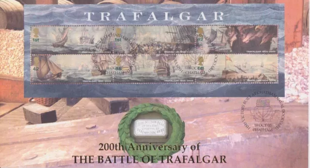 Gb Stamps Rare Ltd Edn First Day Cover 2005 Battle Of Trafalgar Chatham