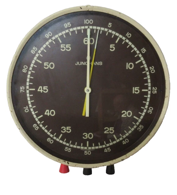 VINTAGE GERMAN 1950S JUNGHANS WALL DARKROOM TIMER CLOCK 21CM 👀 £30.00