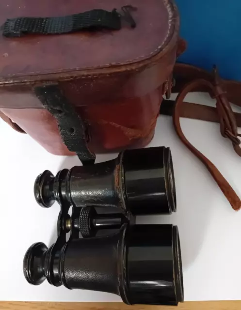 Vintage - Leather & Brass Binoculars - The Tourist