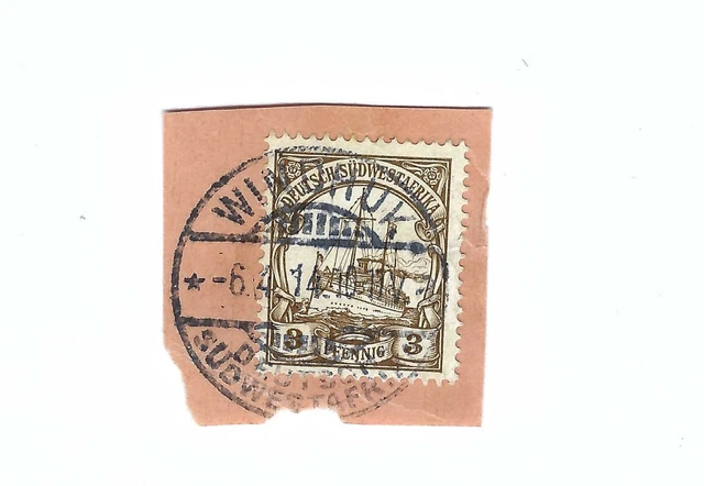 DSWA Deutsch Südwest Afrika Mi. Nr. 24 WINDHUK 6.4.(19)14  mit Pracht Stempel