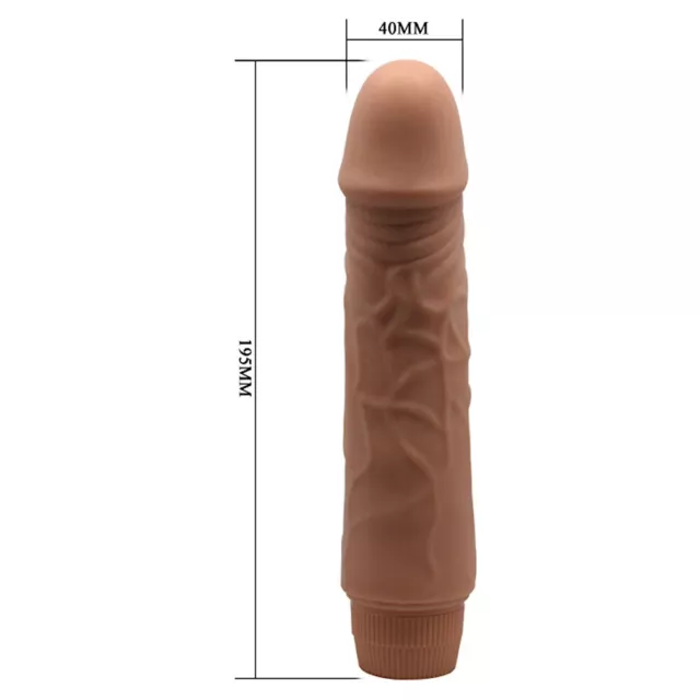 VIBRADOR PENE CARNE JUGUETE SEXUAL DILDO CONSOLADOR REALISTICO 19,5 cm 2