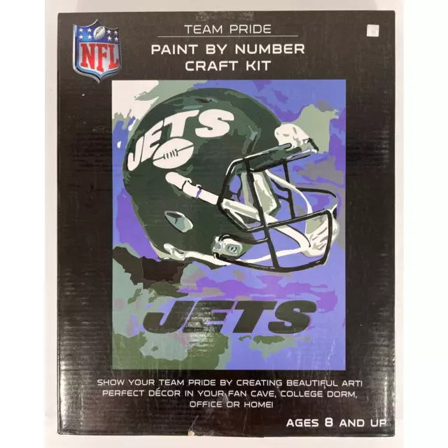 New York Jets -NFL Paint by Numbers Craft Kit Team Pride - NIB