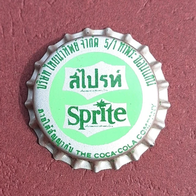 RARE 1960S SPRITE Bottle Cap from THAILAND Crown Cork Top Soda Coca ...