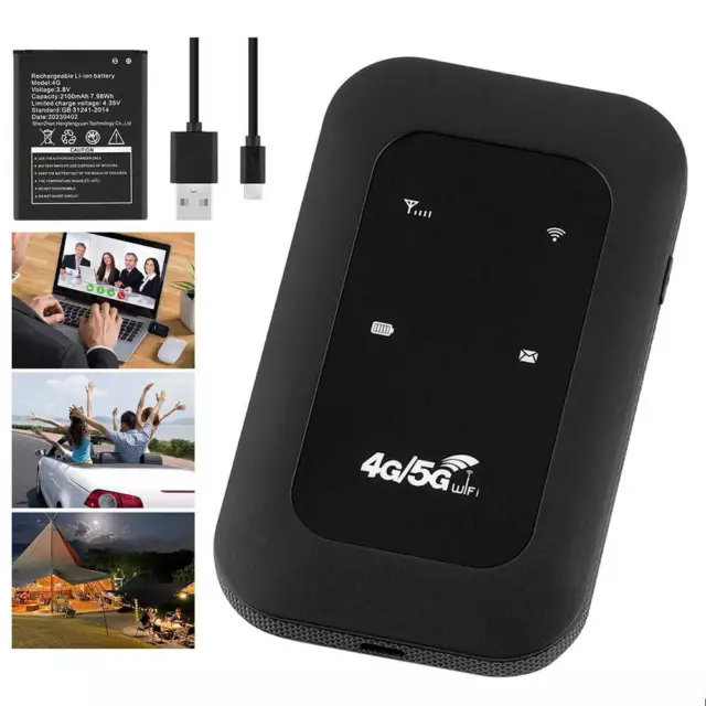 Wireless Unlocked Router WiFi 4G / 5G LTE Mobile Broadband MiFi Hotspot Portable