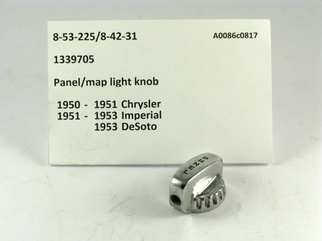 1950-1953 Chrysler DeSoto Dodge Imperial map light knob 1339705