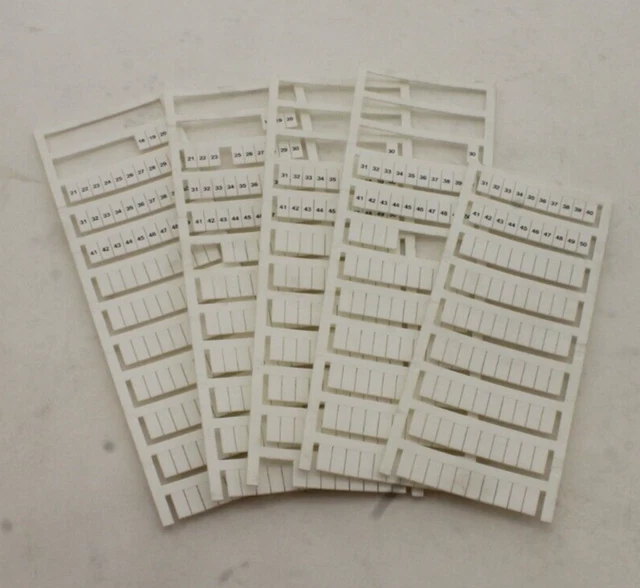 Allen Bradley 1492-M6X12H1-50S Markers (Box of 5 Partial Pieces)