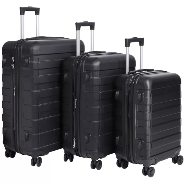 3PCS Luggage Set (22.5"/26.3"/30") 4-Wheel Suitcase Hardside Spinner Lightweight