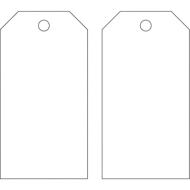 BRADY 65372 Blank Tag,Polyester,Colored,PK25