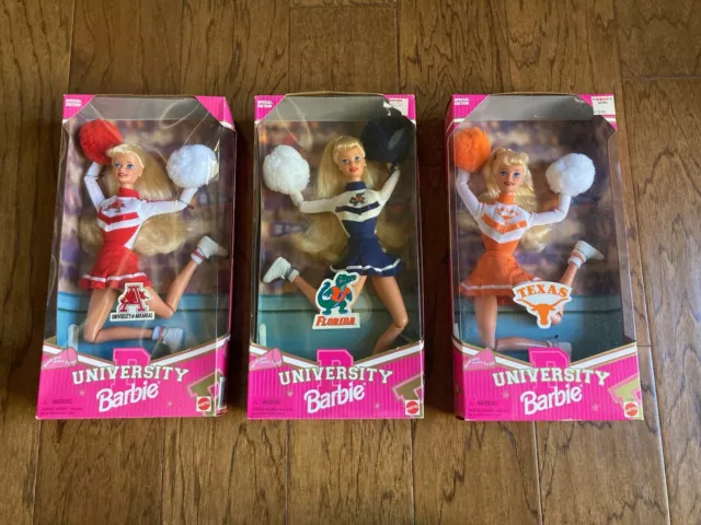 Barbie Doll You Pick University of Arkansas Florida or Texas Cheerleader New 96'