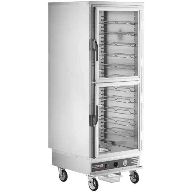 Full Size Insulated Holding and Proofing Cabinet with Clear Dutch Doors - 120V