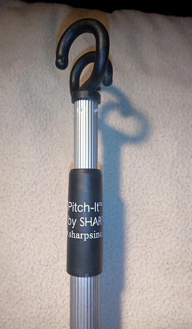 Sharps Pitch-it Portable Collapsible IV Pole Double Hook with Casters
