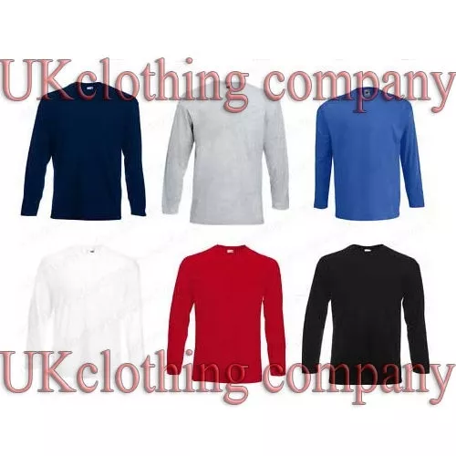 Fruit of the Loom Long Sleeve Valueweight Unisex Adult Cotton t-shirt - mens