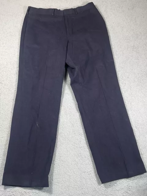 $65 New Lands' End Men's Tailored Fit Plain Front Chino Pants Black 33 NWT New