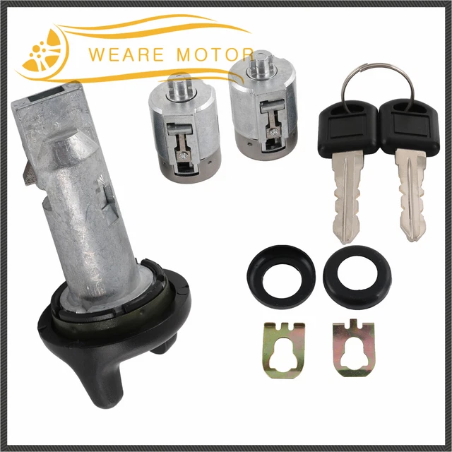 Ignition Key Switch Lock Cylinder & Door Lock Tumbler Set 2 Keys For Chevy GMC