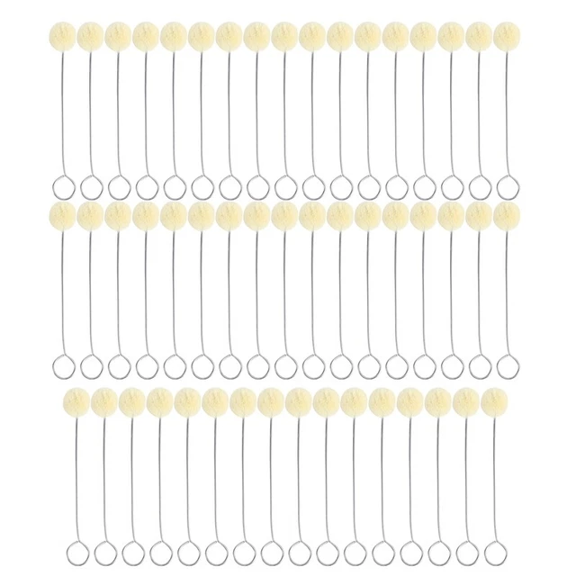 50 piezas Daubers cepillo de bolas cuero tinte Dauber aplicador de teñido con meta X2L5