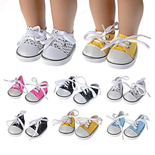 Birthday Gifts Toys Doll Accessories Doll Shoes Wave point Shoes Canvas Shoes