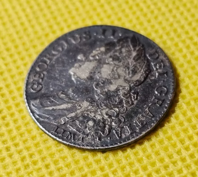 1745 LIMA Shilling - George II British Silver Coin 3