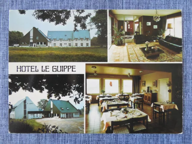 Hotel Le Guippe Brittany France CLOSED Vintage Postcard 1984 Used Bar Restaurant