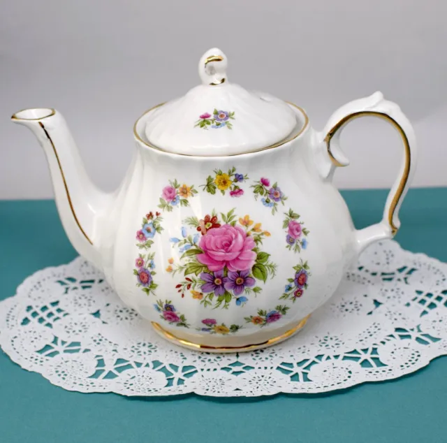 Vintage Sadler ROSE FLORAL 500ml. Teapot - England