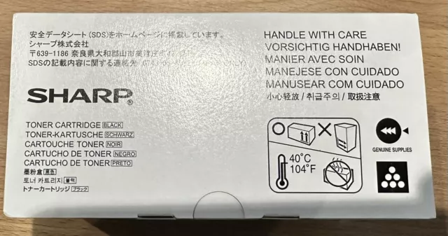 Genuine Original Sharp Black Toner Cartridge MX-C30GT-B