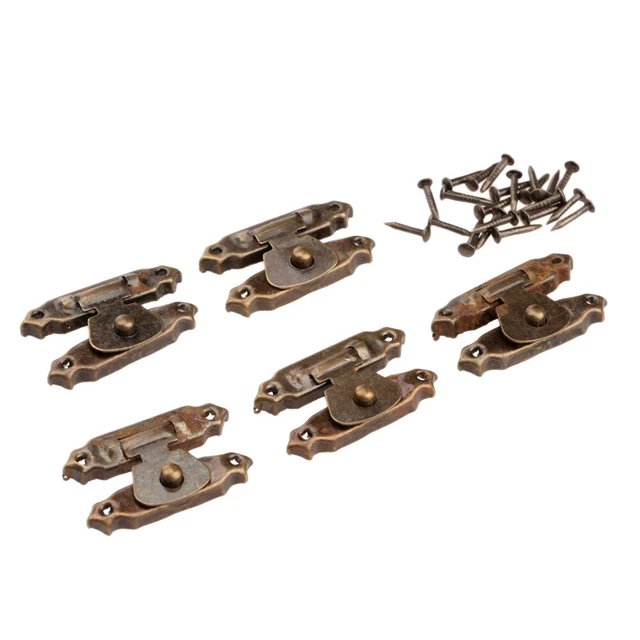 5/10pc Mini Jewelry Box Latch Catch Gift Wood Chest Hasp Lock Furniture Hardware
